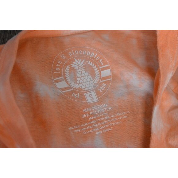 Love & Pineapples Tie-Dye Tank Top - Sunshine & Feelin' Fine Graphic - S - Picture 2 of 6